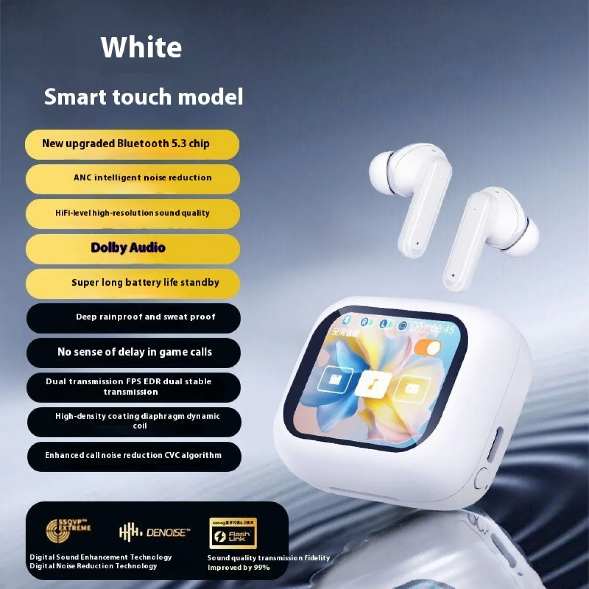 QuietBuds Wireless Earphones – Noise Reduction for Calls, Commutes & Focus