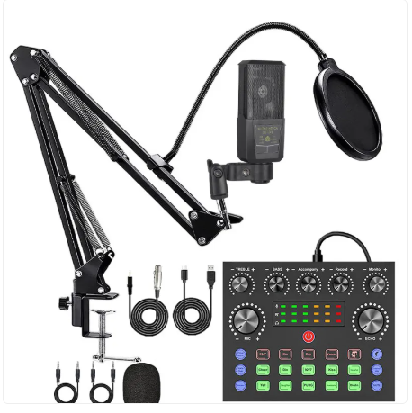 StudioPro Mic & Sound Card Set – for Podcasts, Streaming & Voice Recording