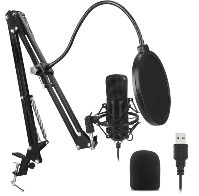 ClearCast USB Condenser Mic – Plug & Play for Podcasts, Gaming & Zoom