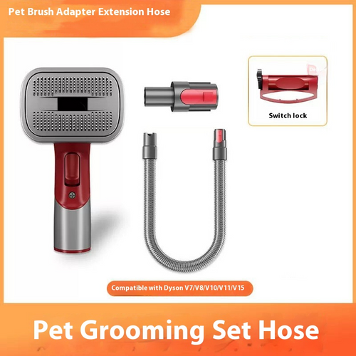 Handheld dog hair brush vacuum for grooming